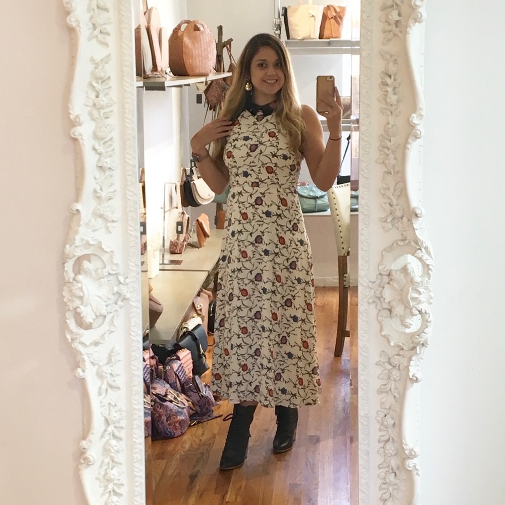 The Moon Floral Sleeveless Dress